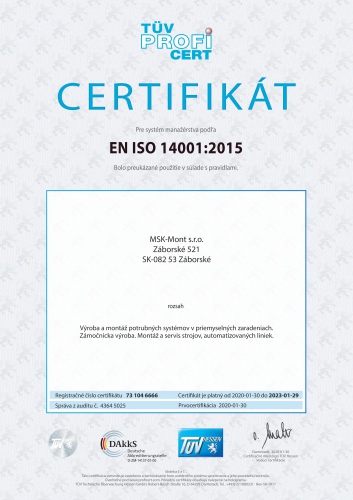 CERTIFIKÁTY